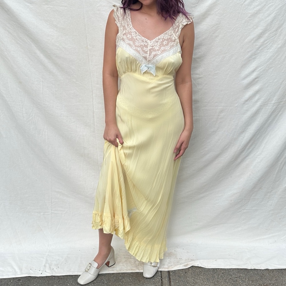 1940s Silk Slip Dress